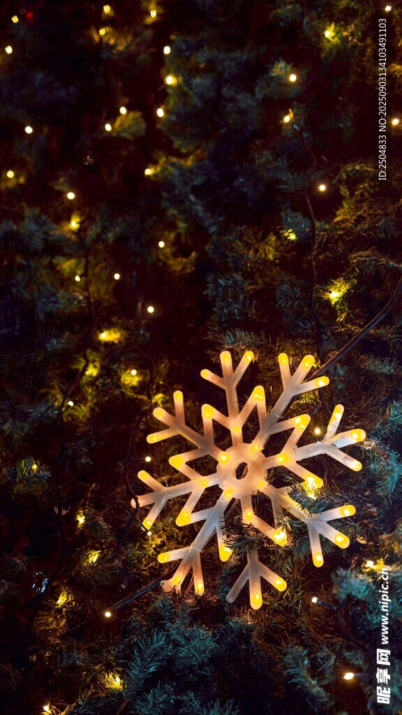 雪花彩灯营造梦幻氛围