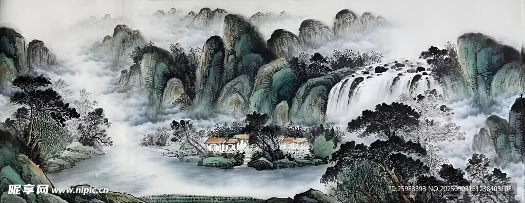 水墨山水图
