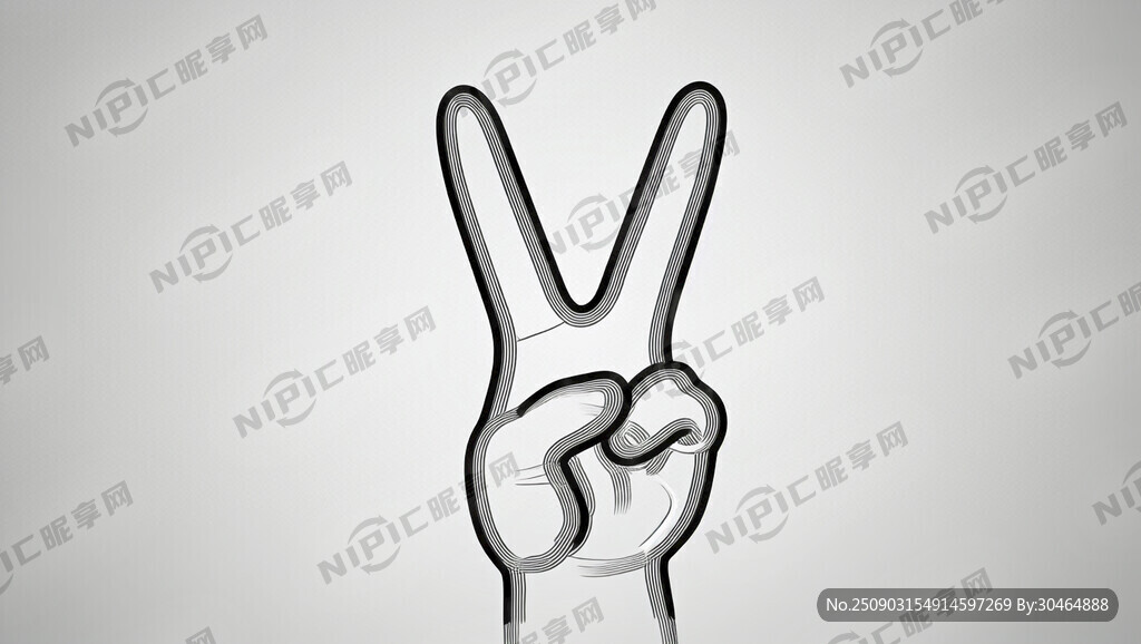 设计一个击剑线条组成的胜利图案