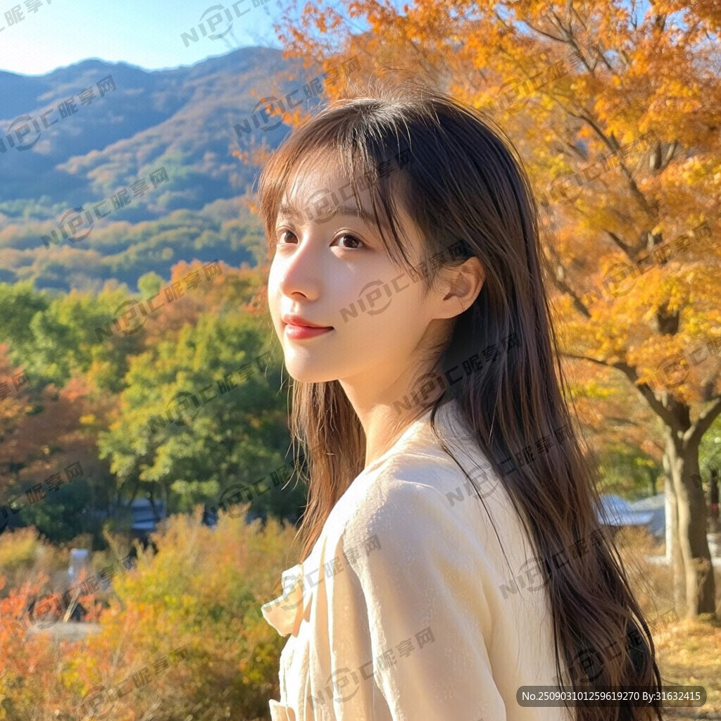 少淑女孩20岁秋天的唯美图片