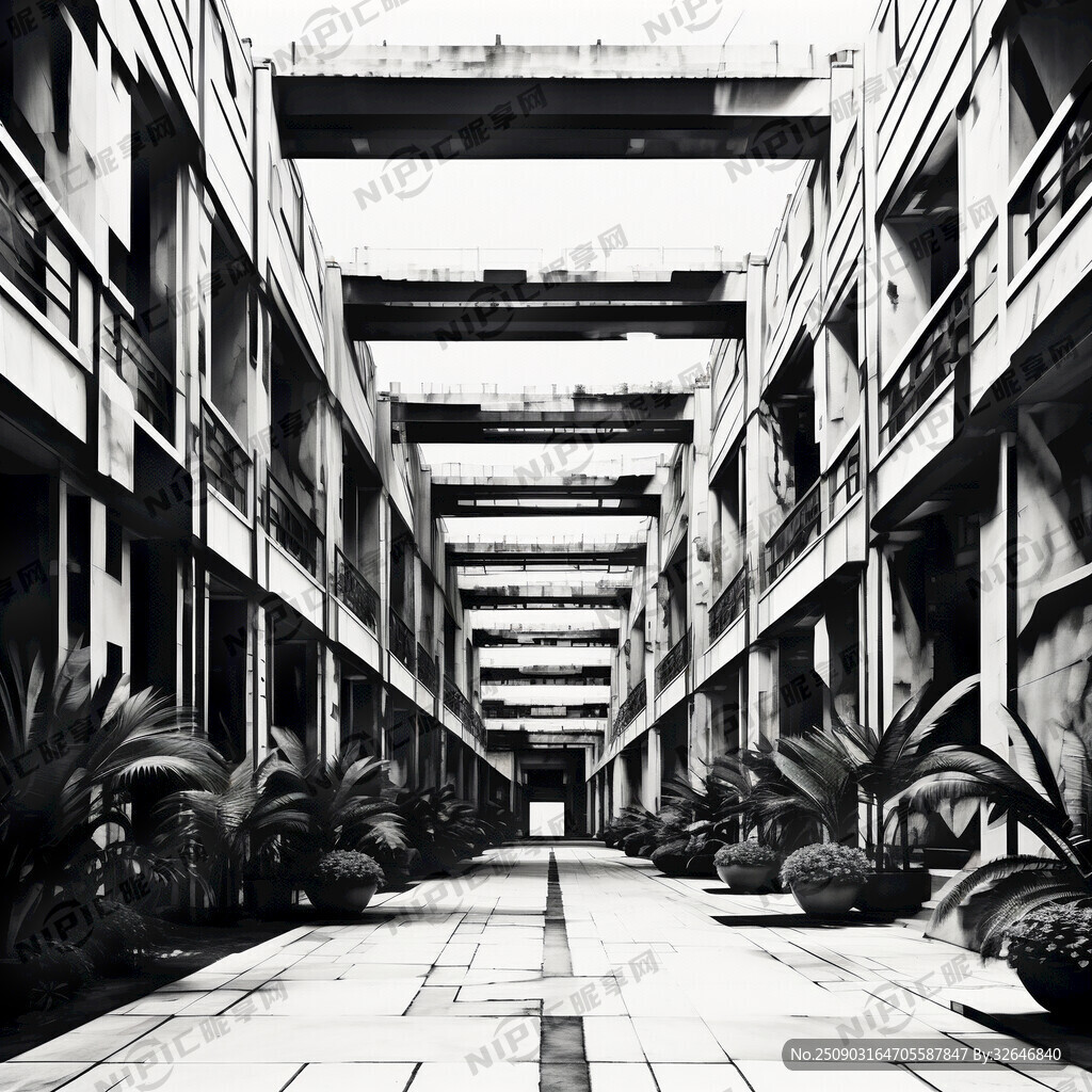 增城白水寨 黑白 简约 线条