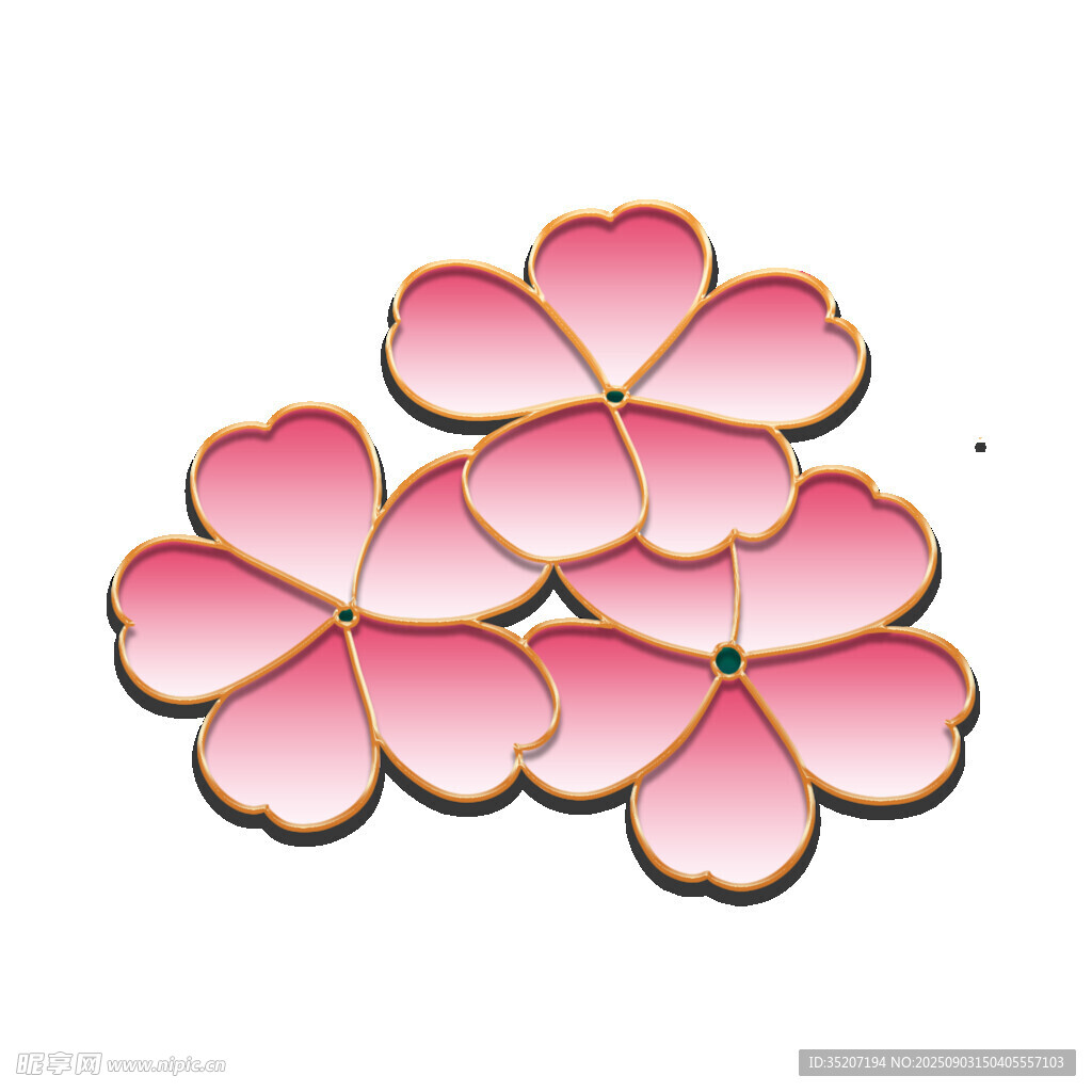 粉色花朵装饰图案