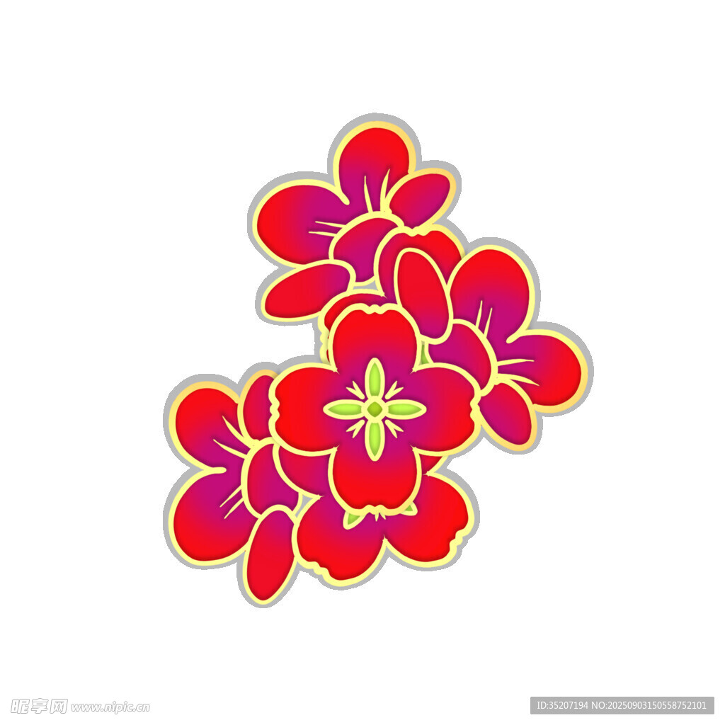 鲜艳花朵图案