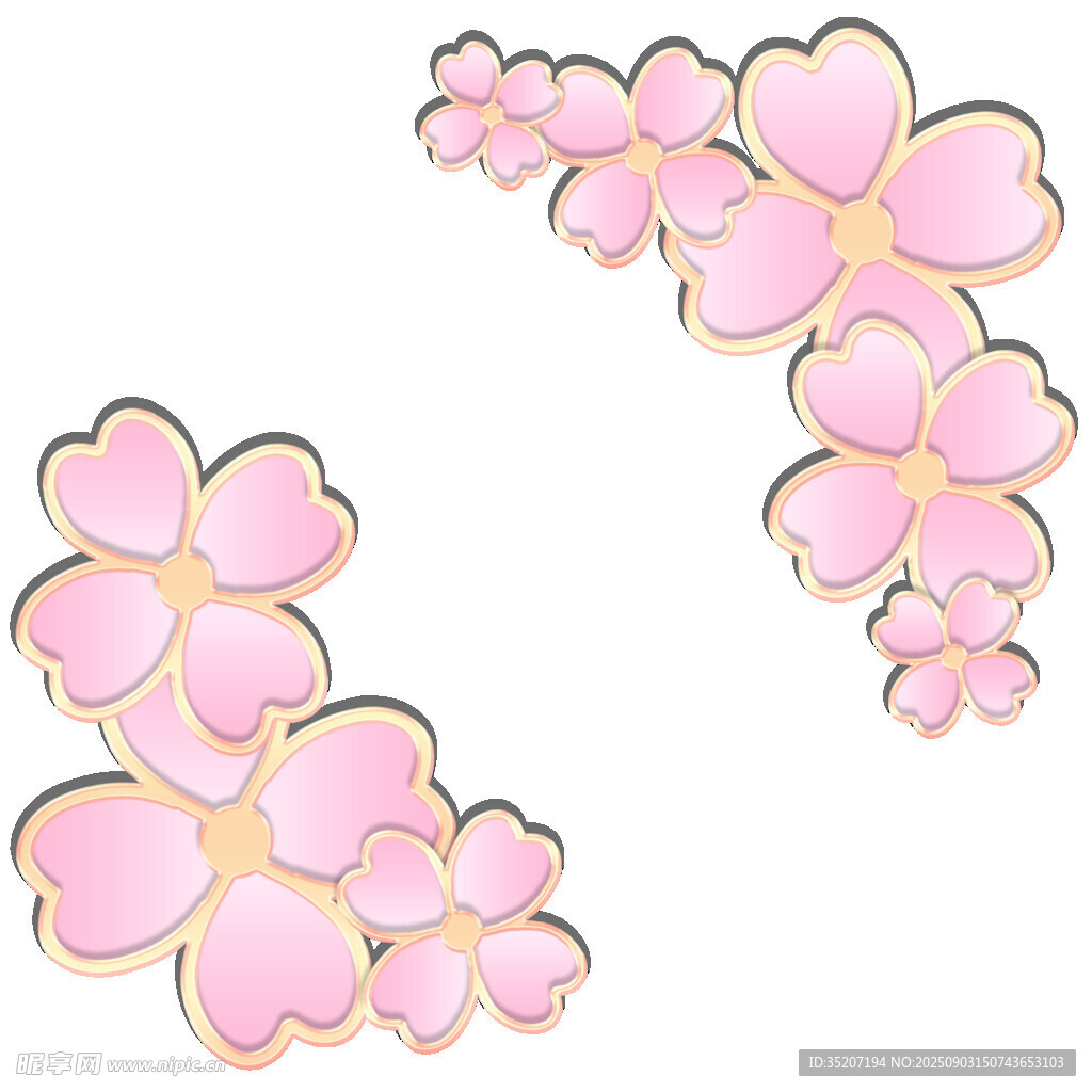粉色樱花装饰图案