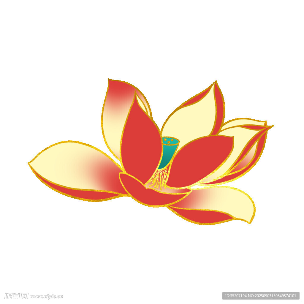 金色莲花图案