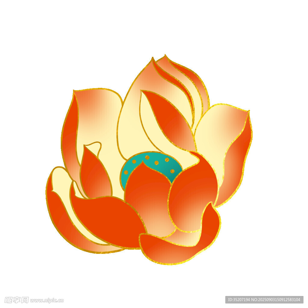 金色莲花图案