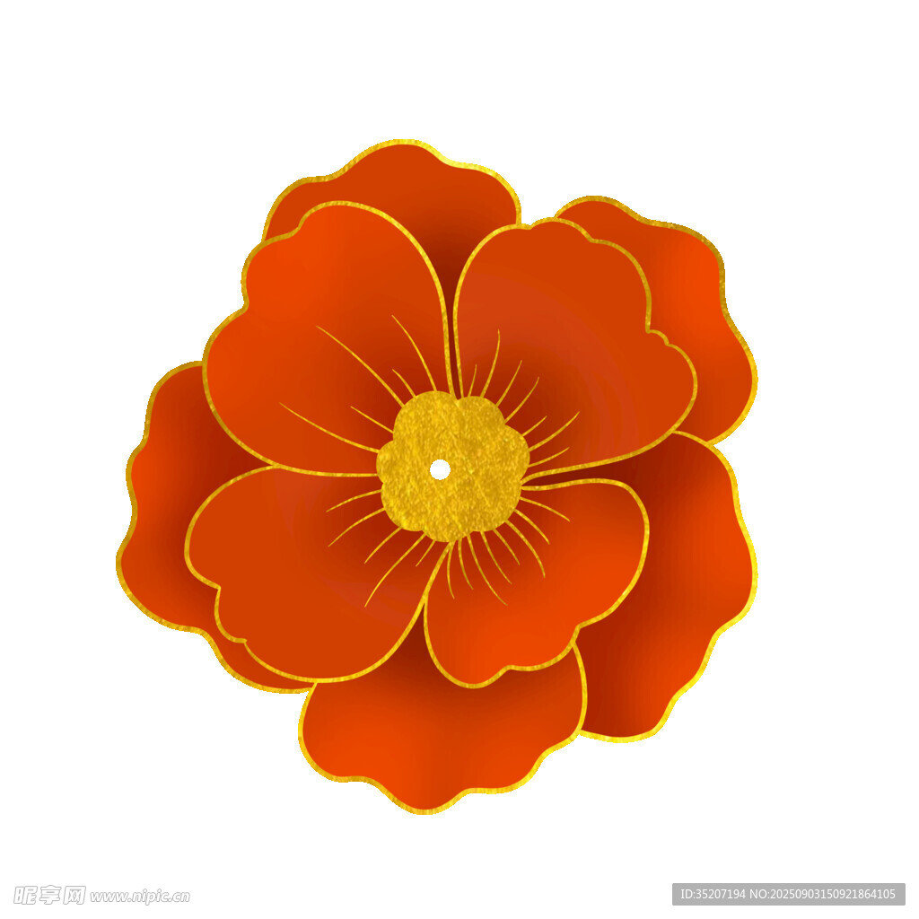 橙色花朵饰品