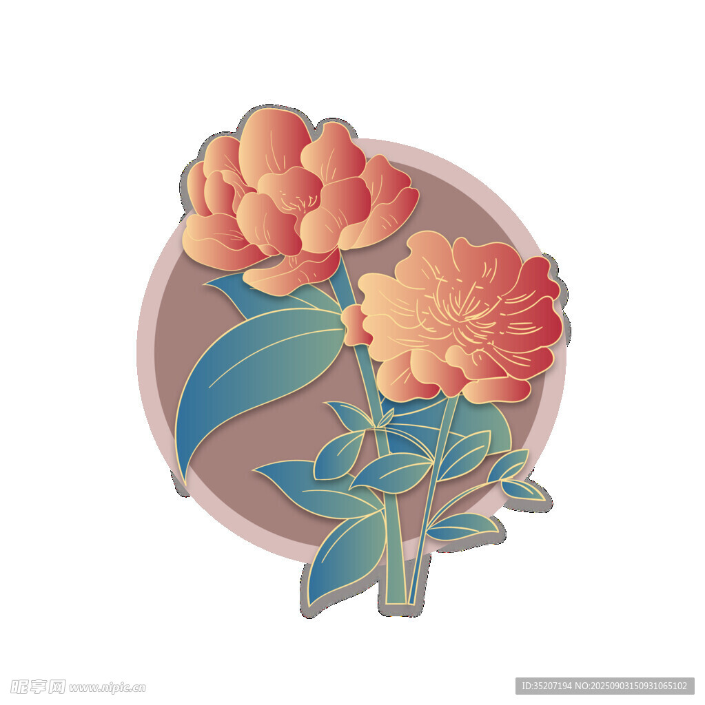 复古风花卉图案设计