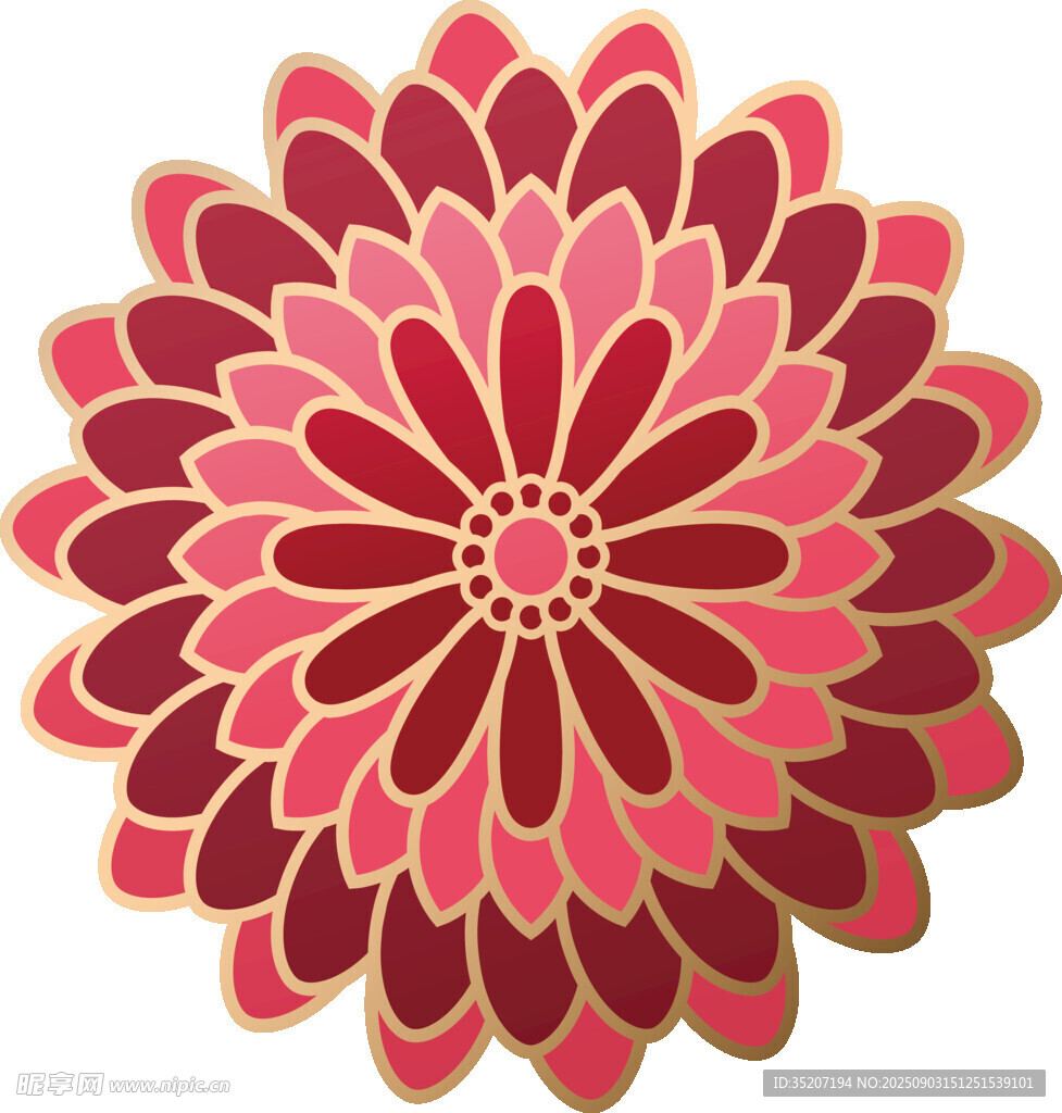 粉色渐变花朵图案