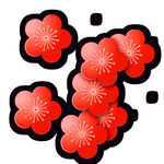 红色花朵图案