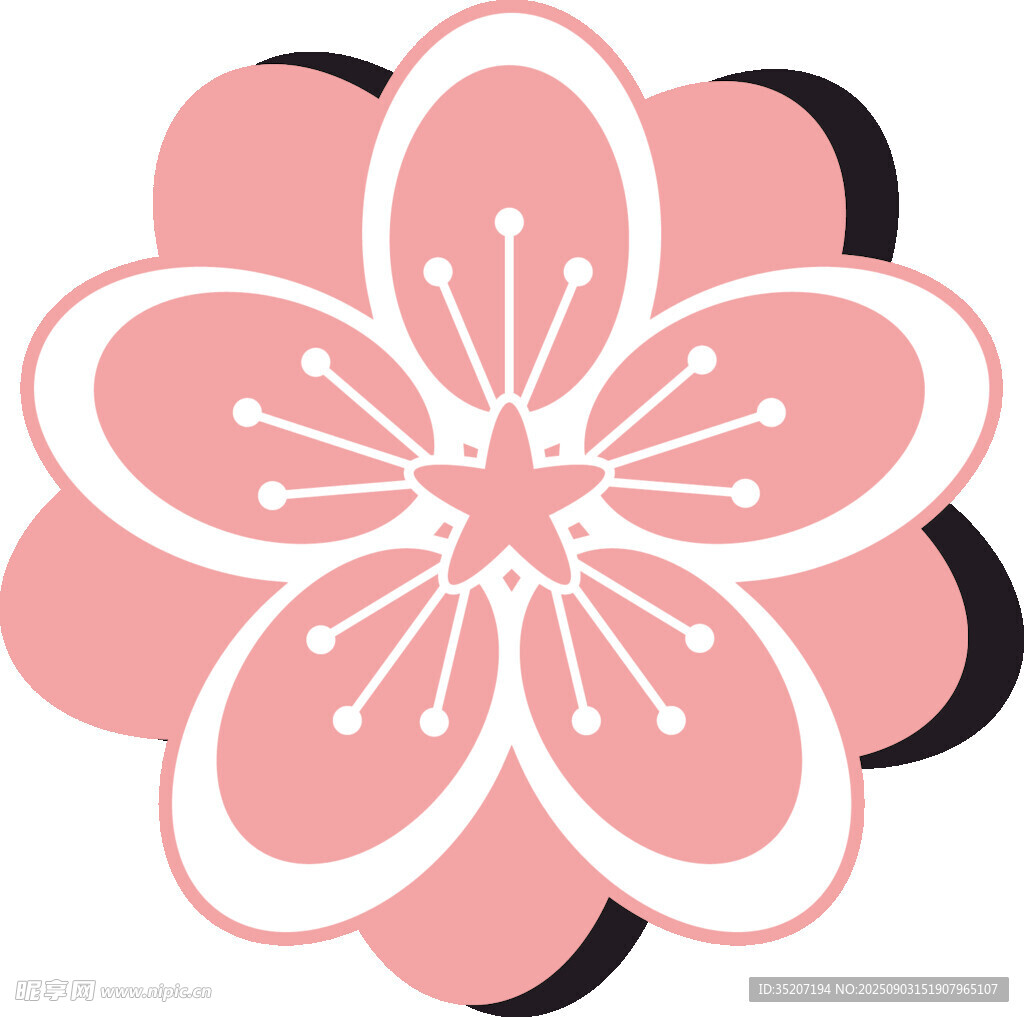 粉色花朵图案
