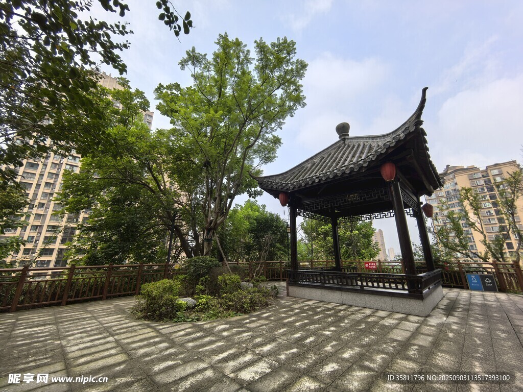 中式凉亭 静处园林景致