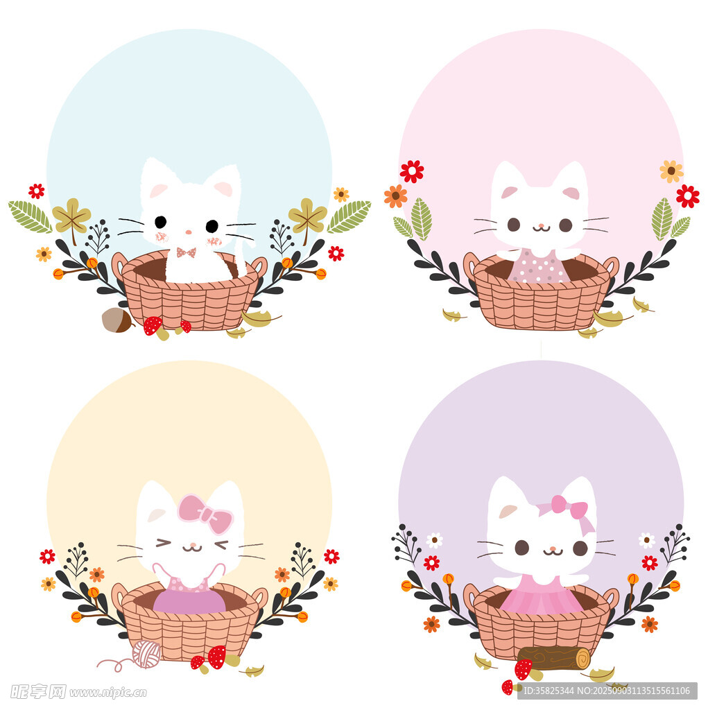 卡通猫咪插画