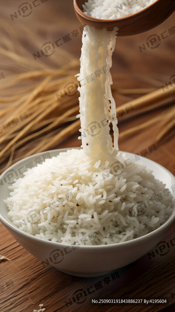 一碗充满食欲的米饭 油润可口。