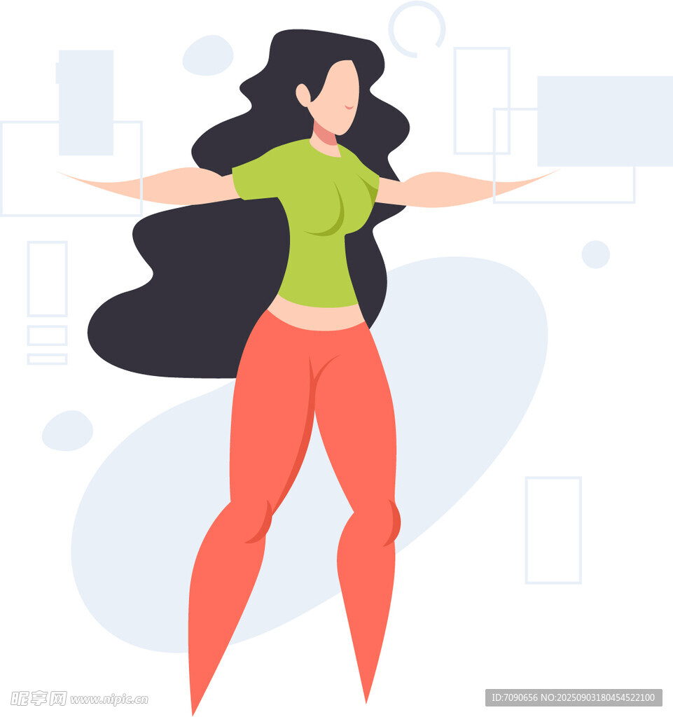 伸展的活力女性