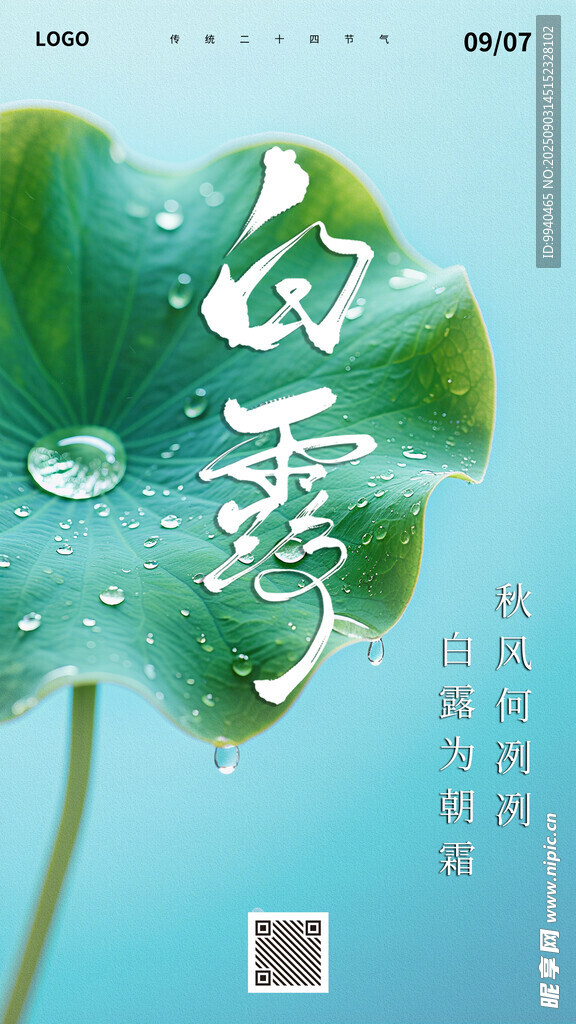 白露节气海报