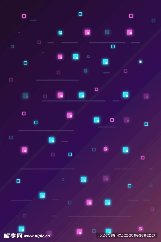 梦幻渐变背景的闪烁光点
