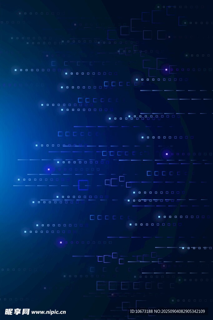 科技感蓝色数字背景图案