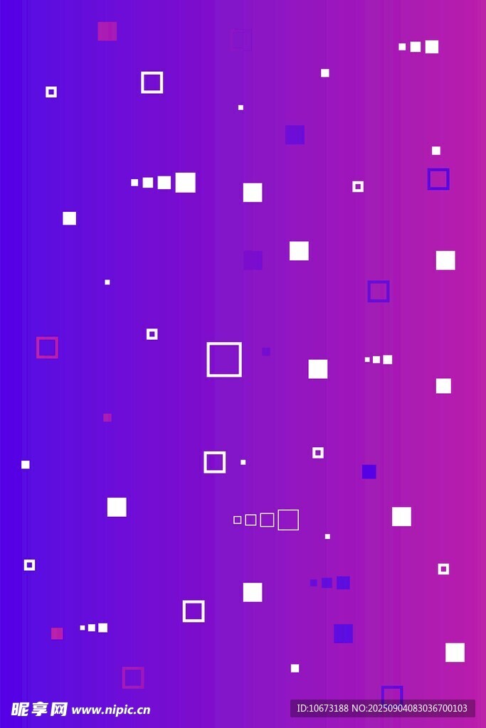紫色渐变背景上的几何图形