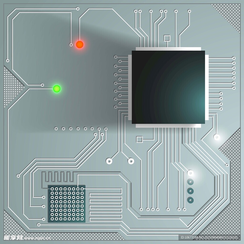 芯片电路板科技元素图