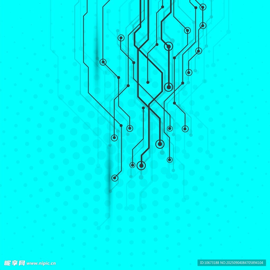 科技感电路线条图案设计