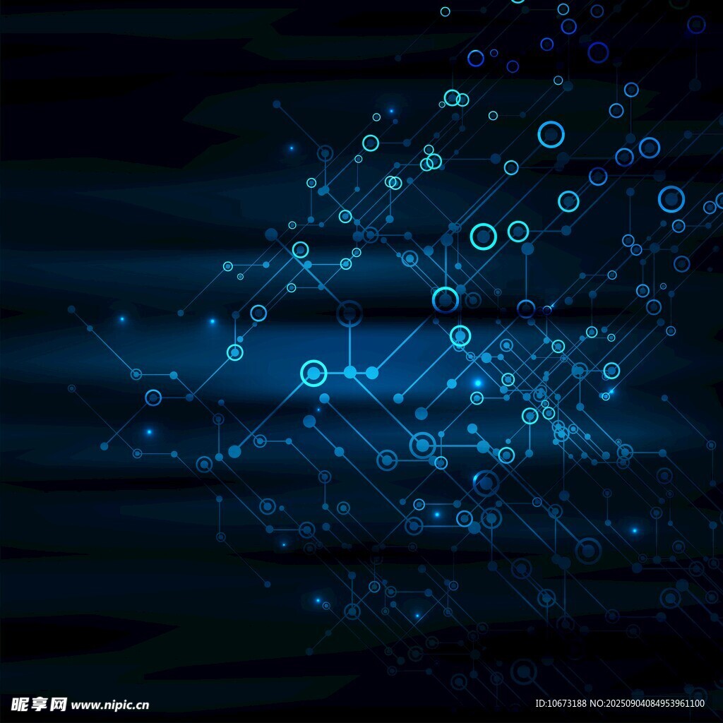 科技感蓝色数字电路背景
