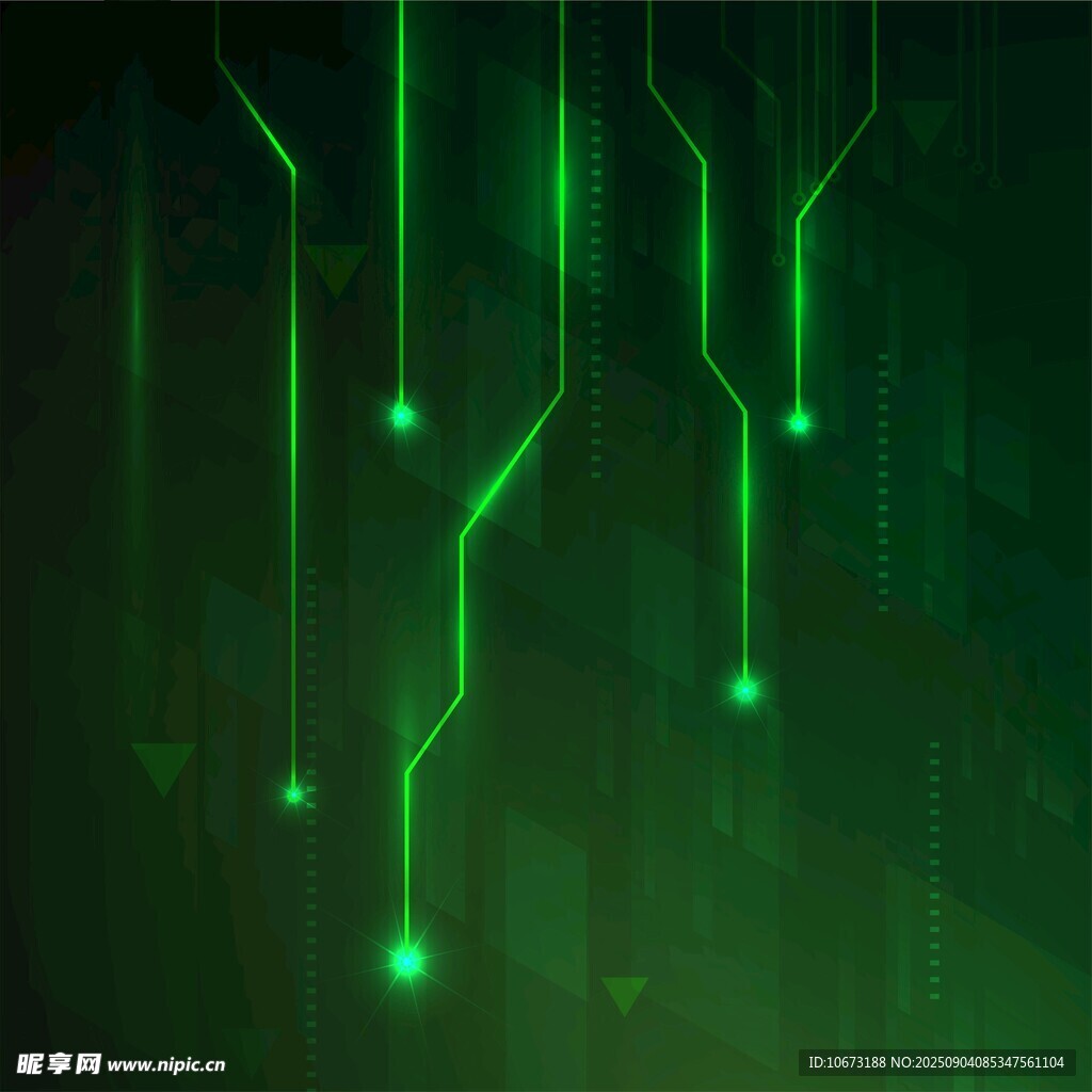 绿色科技线条背景图