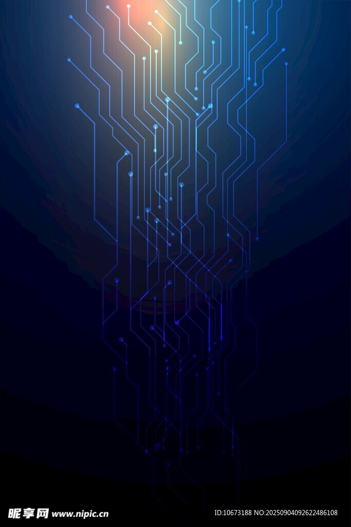 科技感蓝色光线背景图