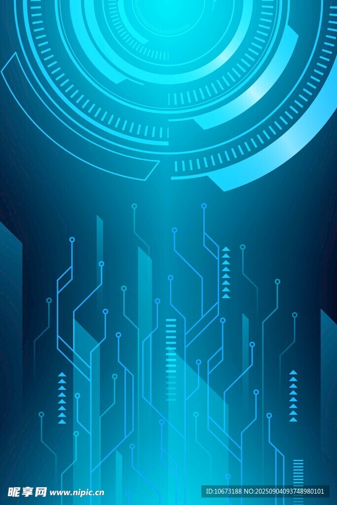 科技感蓝色未来感背景画面