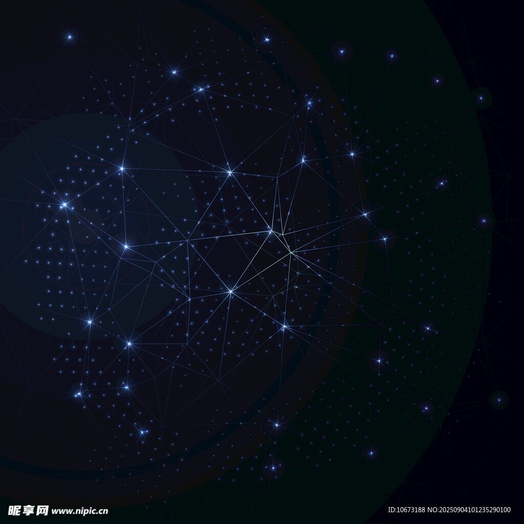 星空几何图案梦幻视觉效果