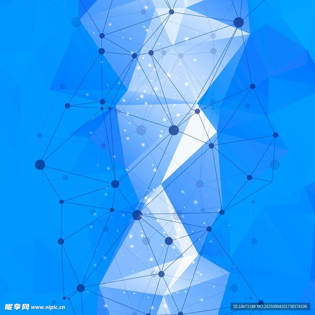 蓝色几何抽象线条图案