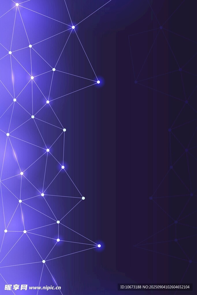 梦幻紫色科技线条空间