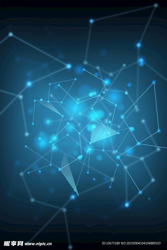 科技感大脑网络结构图像
