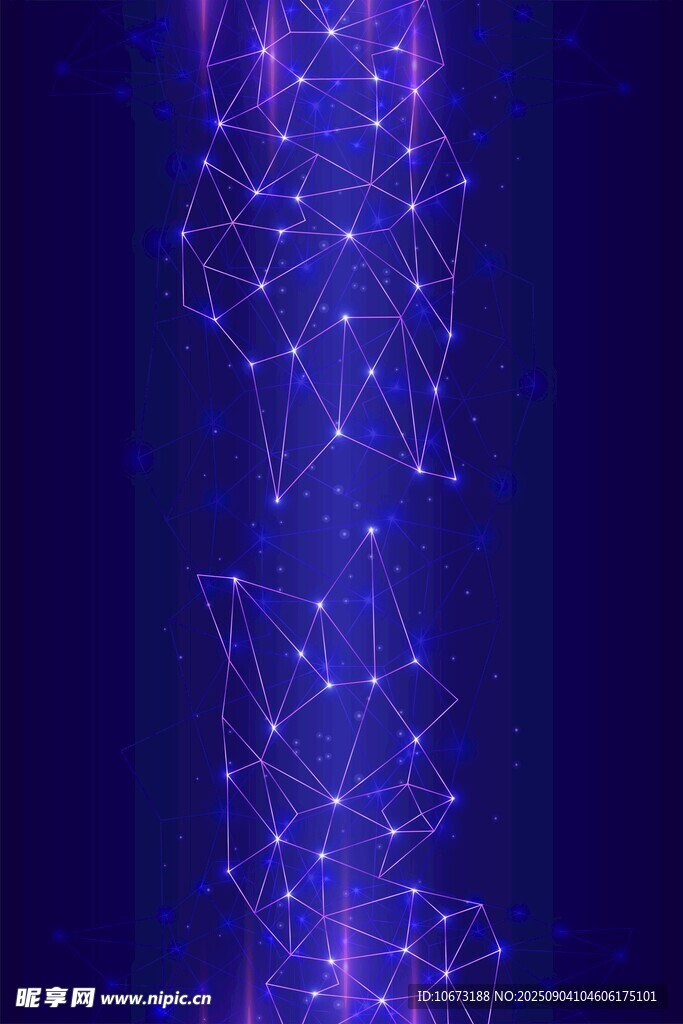 梦幻紫色线条网络光影图
