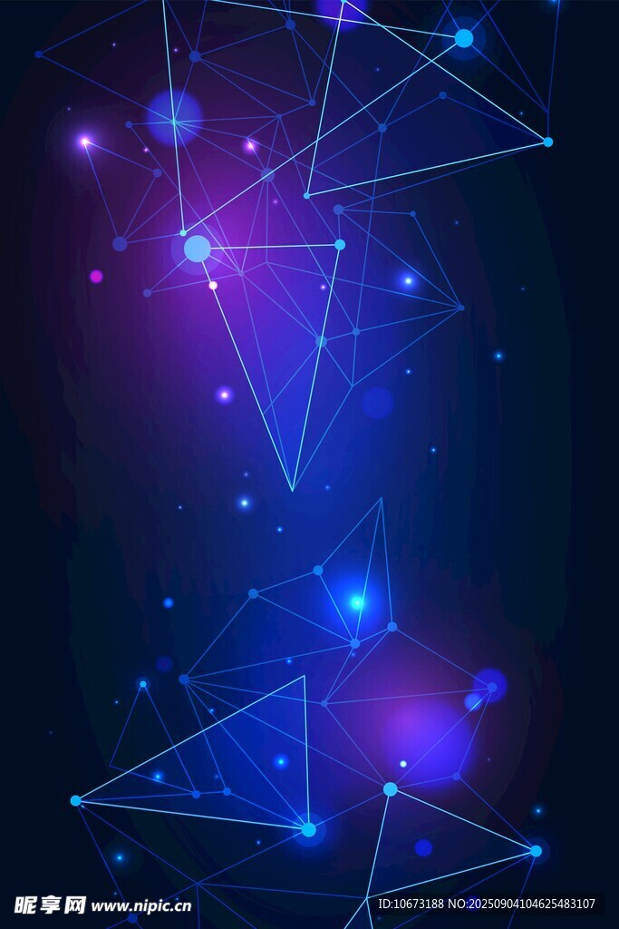 梦幻科技感几何光影图案