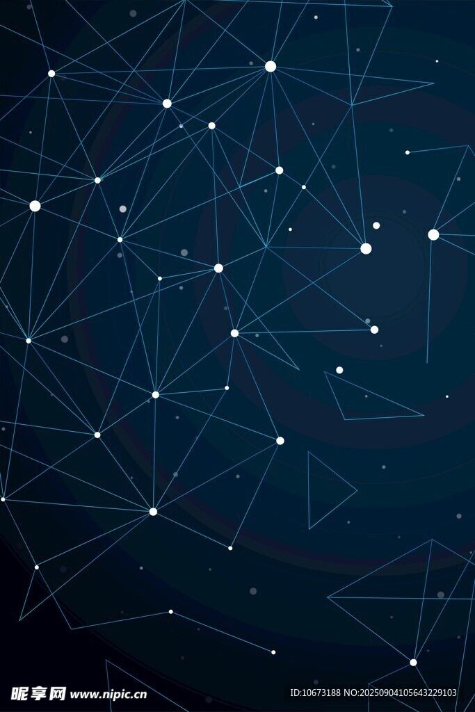 星空几何线条抽象背景图