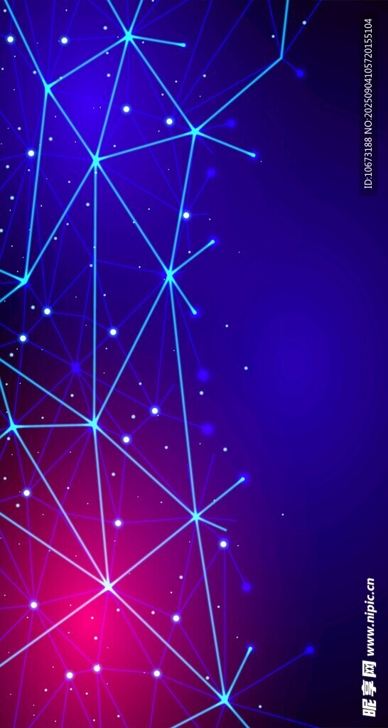 梦幻星空线条科技背景图