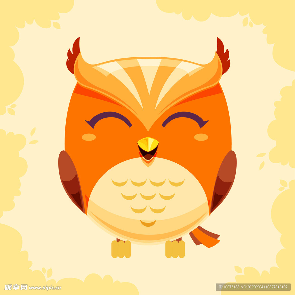 可爱卡通猫头鹰形象
