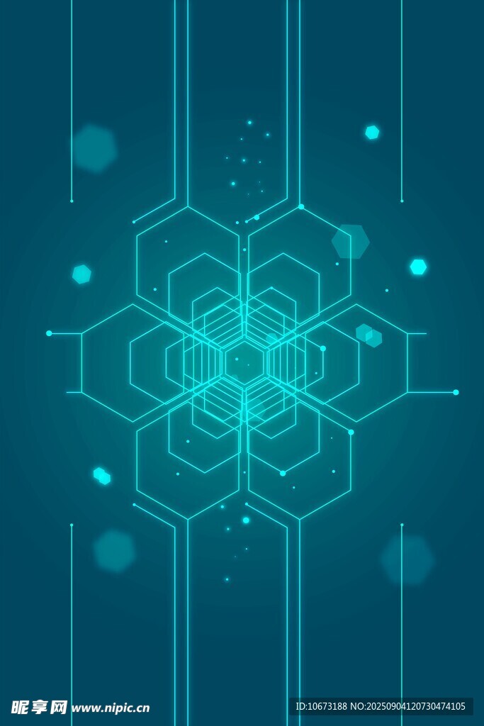 科技感几何图案背景