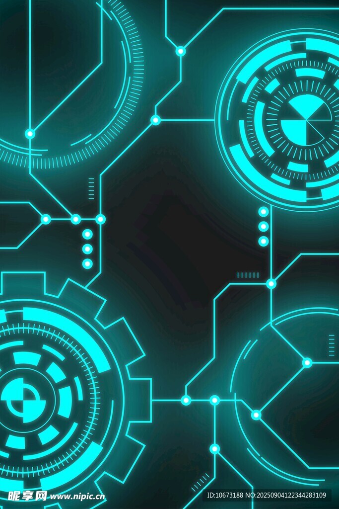 科技齿轮图案