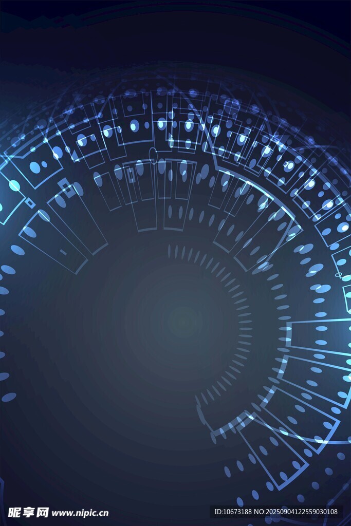 科技感数字光环背景图