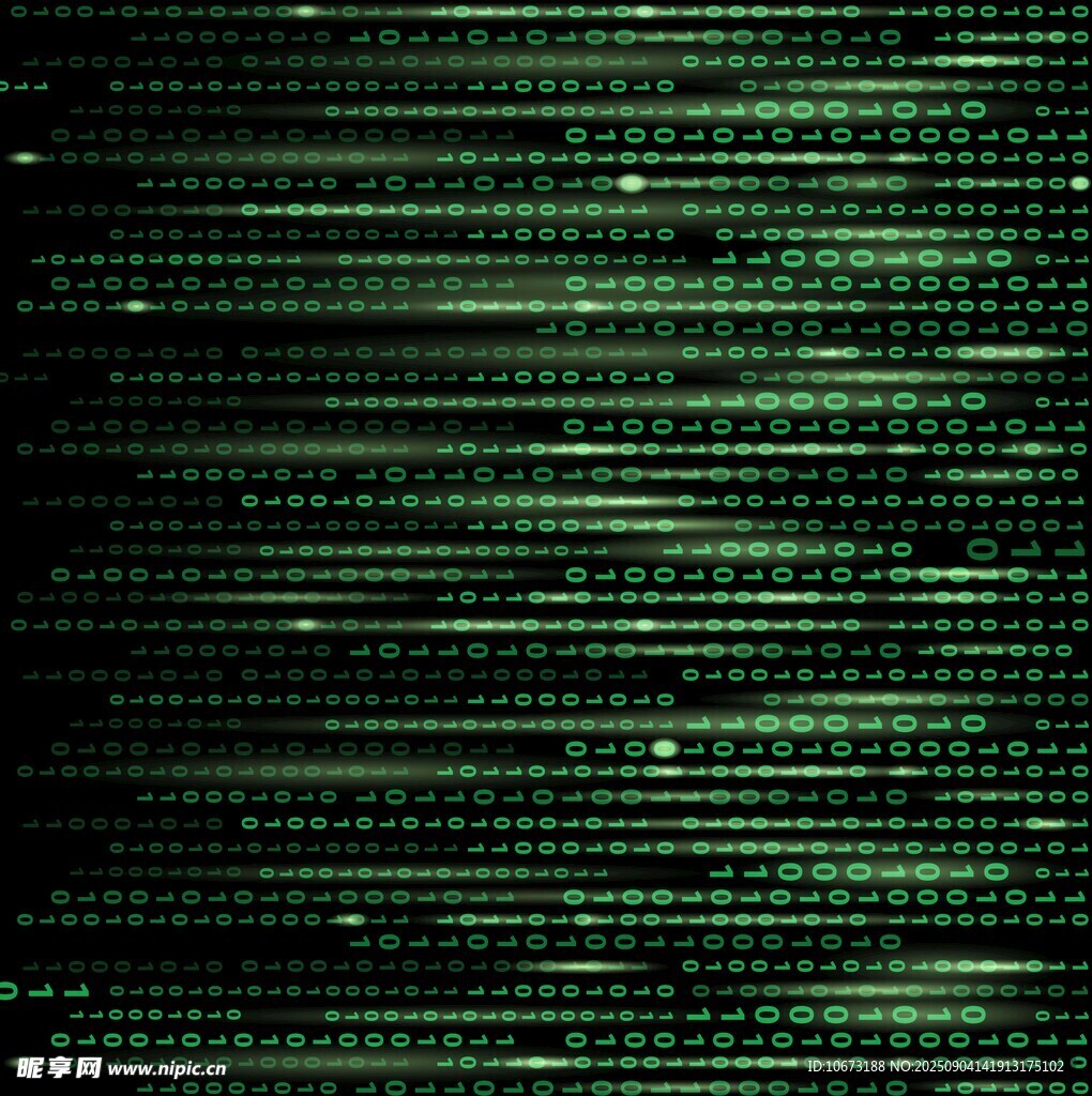 绿色数字矩阵背景图