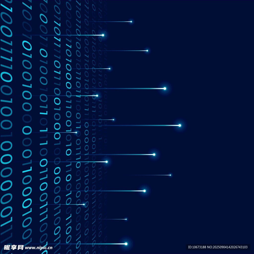 科技感二进制数字背景图