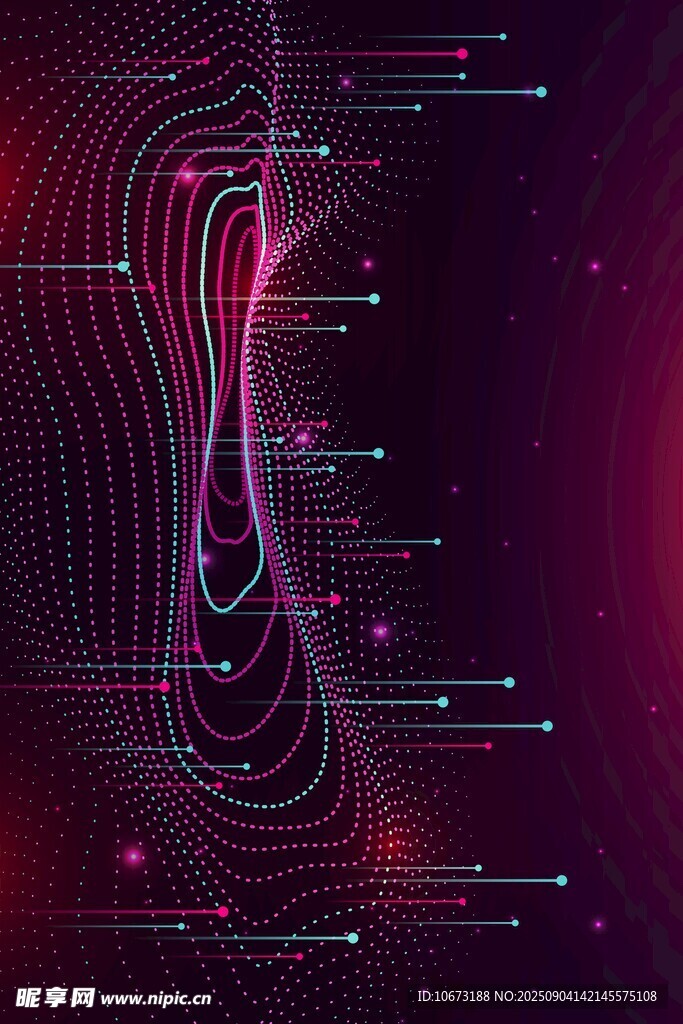 梦幻科技线条抽象背景图