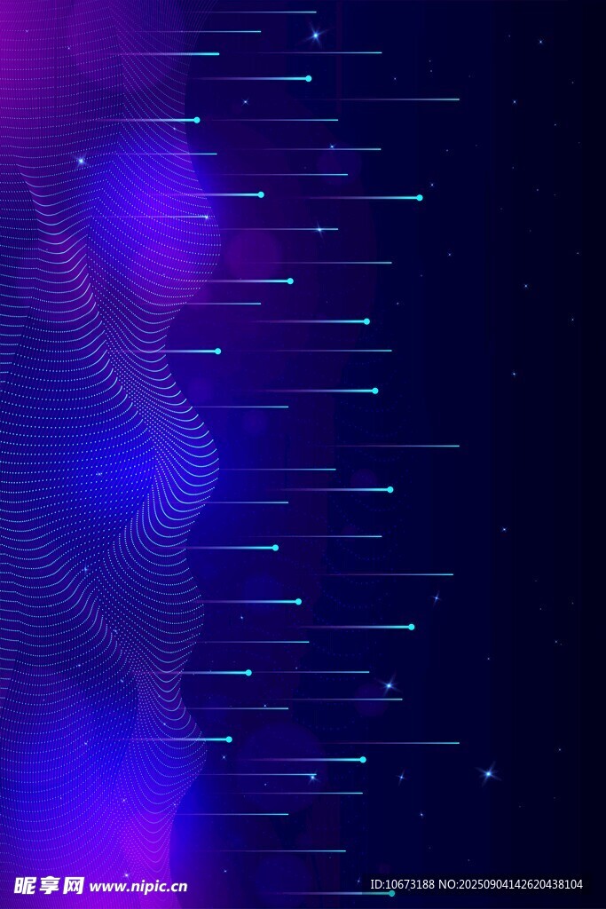 梦幻紫色线条科技背景图