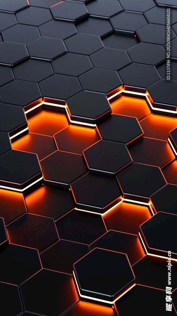 炫酷六边形科技感图案