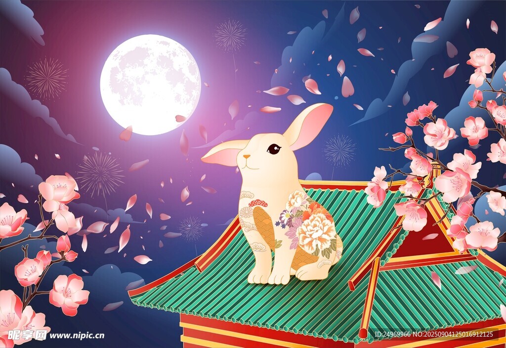 兔年新春喜庆插画