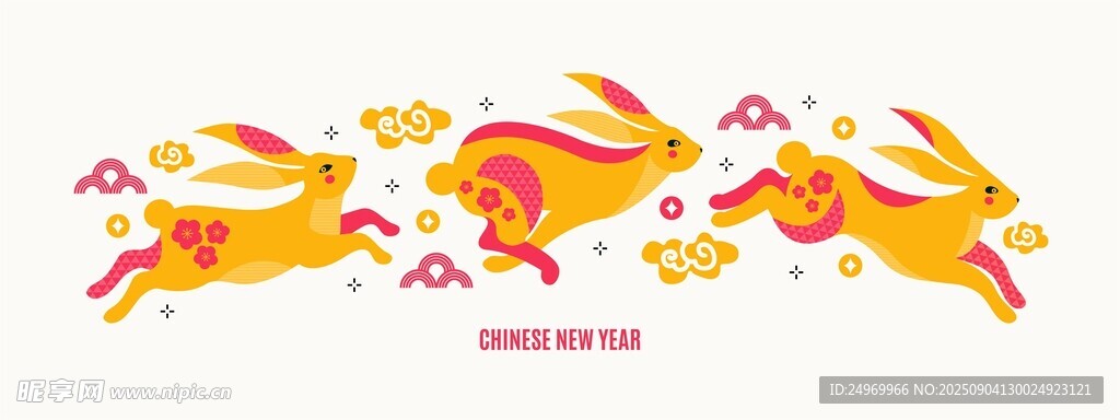 灵动玉兔贺岁图