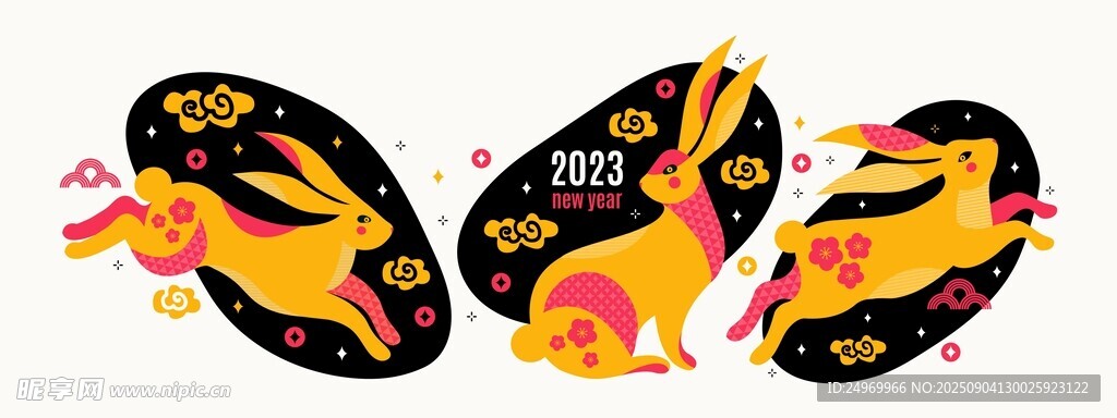 创意生肖兔图案设计