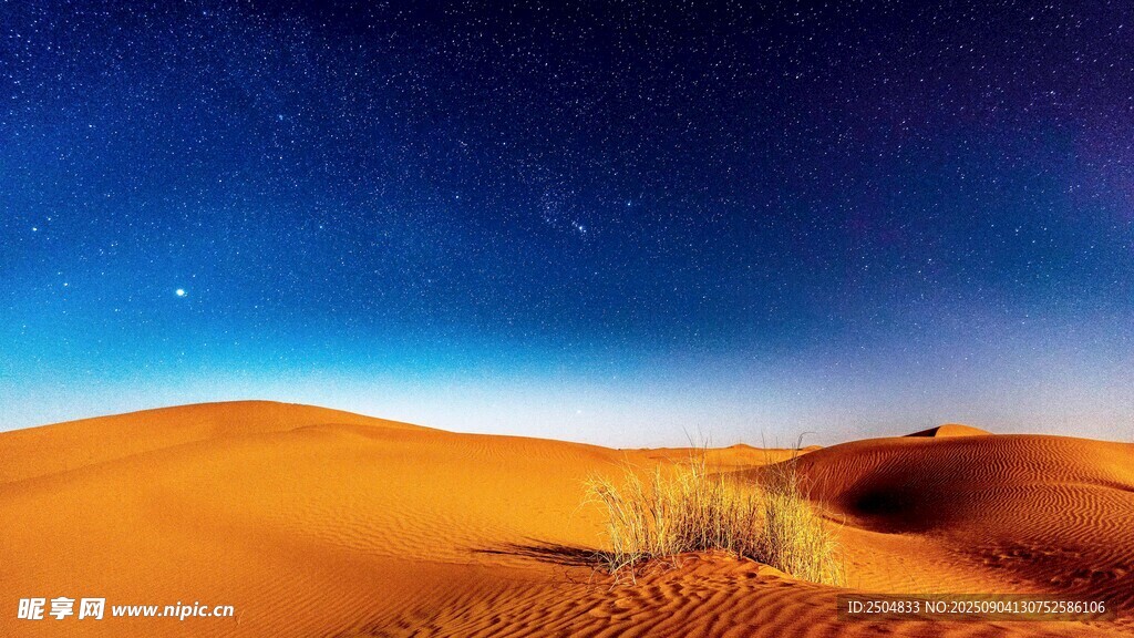  漠星空下的静 美景